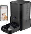 DOGNESS Automatic 11L Dog Feeder with Ultra Wide Angle HD Night Vision Camera Dog Feeder with APP Control Automatic Dog Feeder Support 2.4G WiFi 5000 mAh Battery and Plug-in Power (Black)